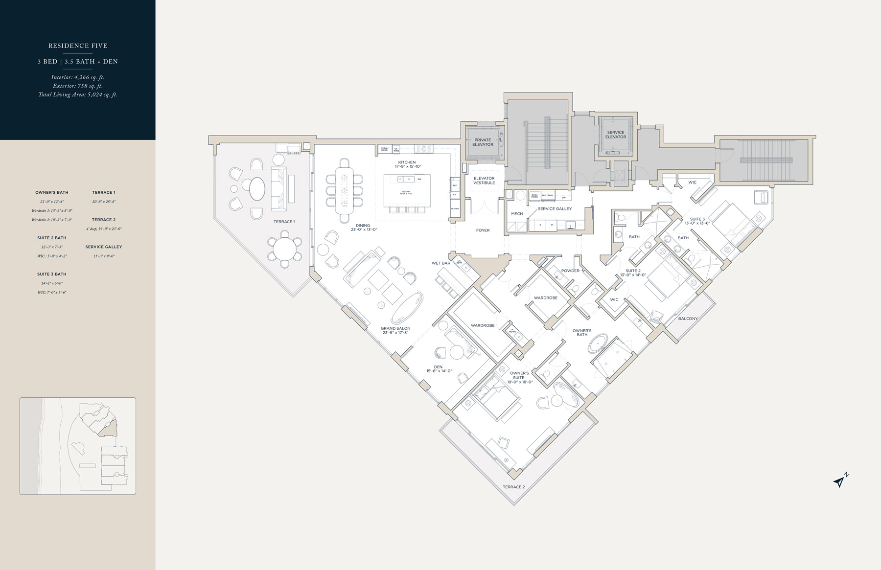Rosewood Residences Naples Floorplan Unit N05