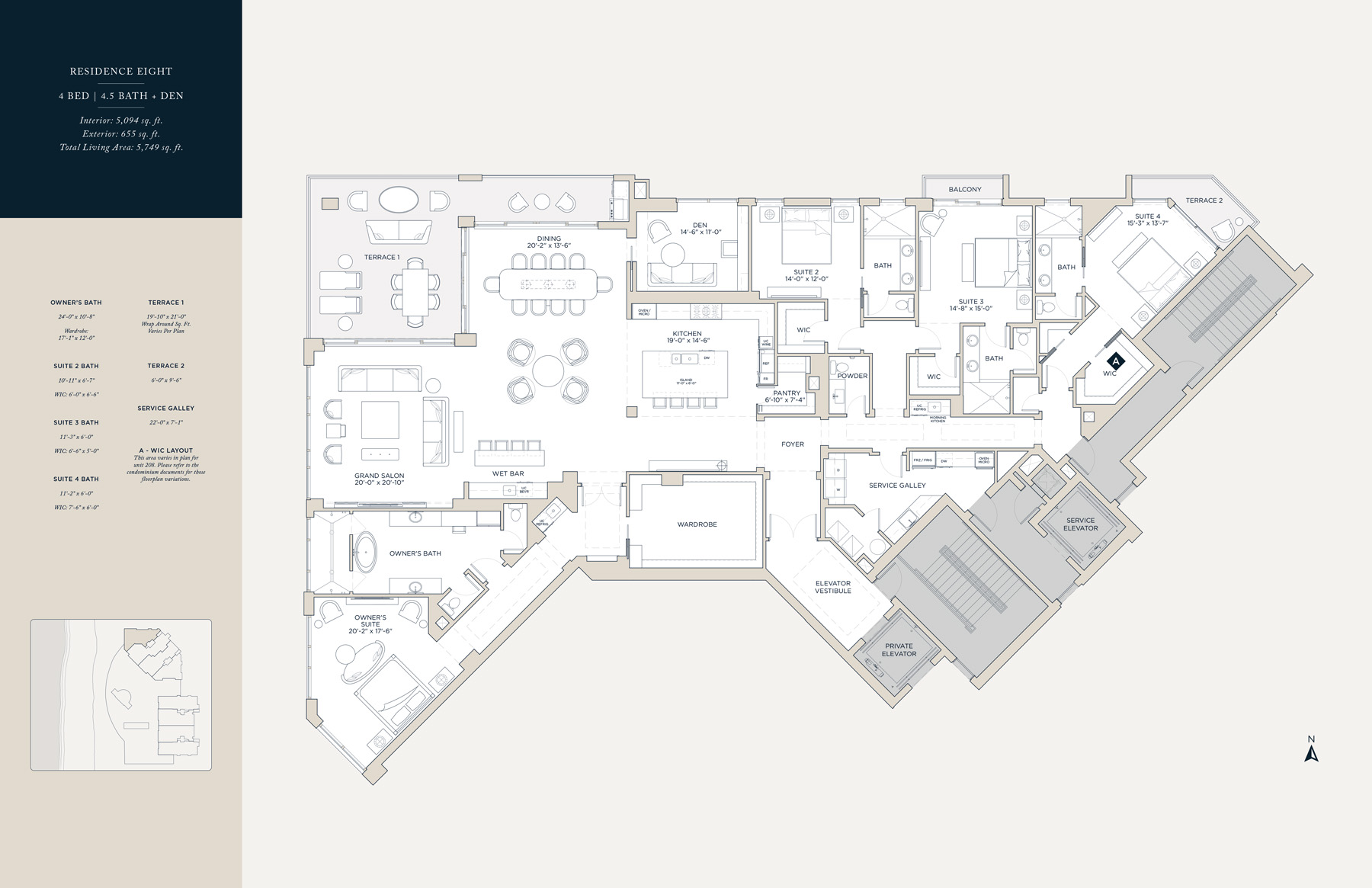 Rosewood Residences Naples Floorplan Unit N08