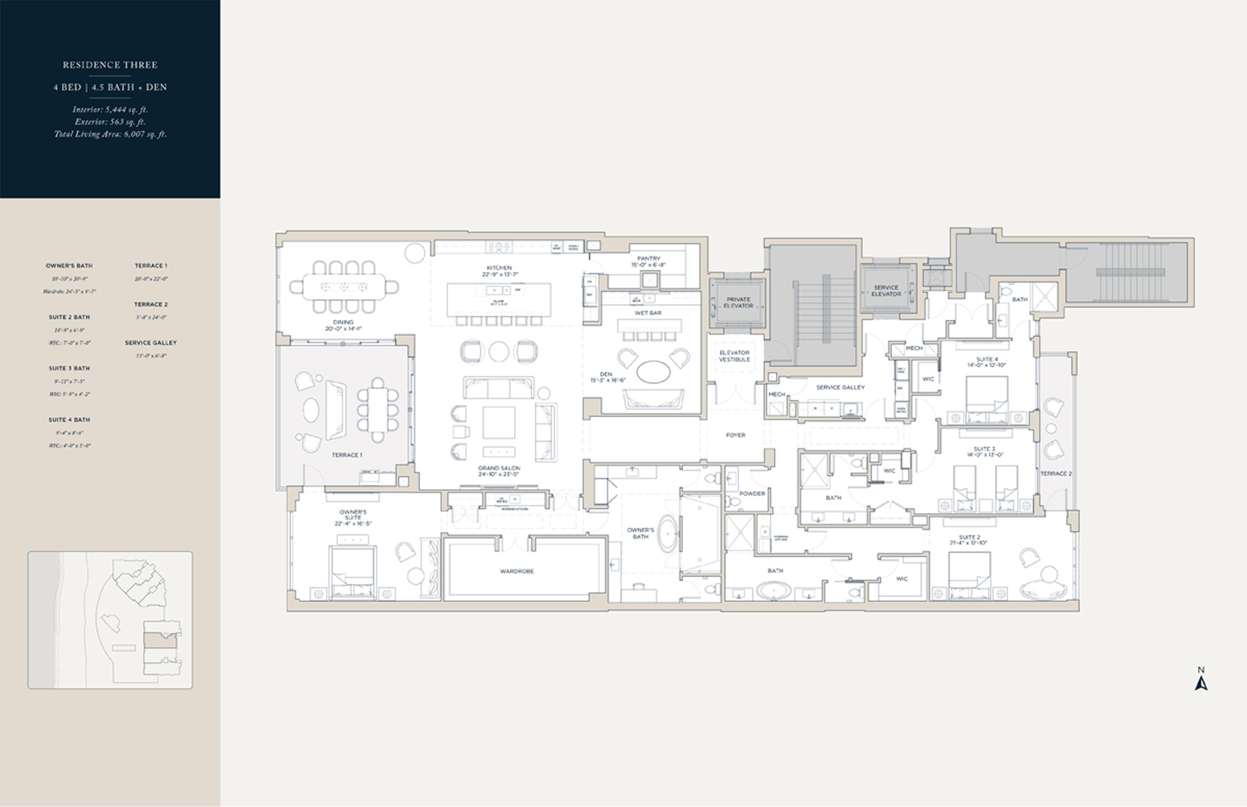 Rosewood Residences Naples Floorplan Unit S03